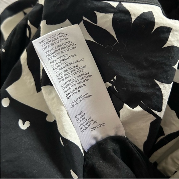 Maeve Anthropologie Chrysanthemum Jumpsuit Black Tropical Print Wide Leg Crop S - Picture 11 of 15